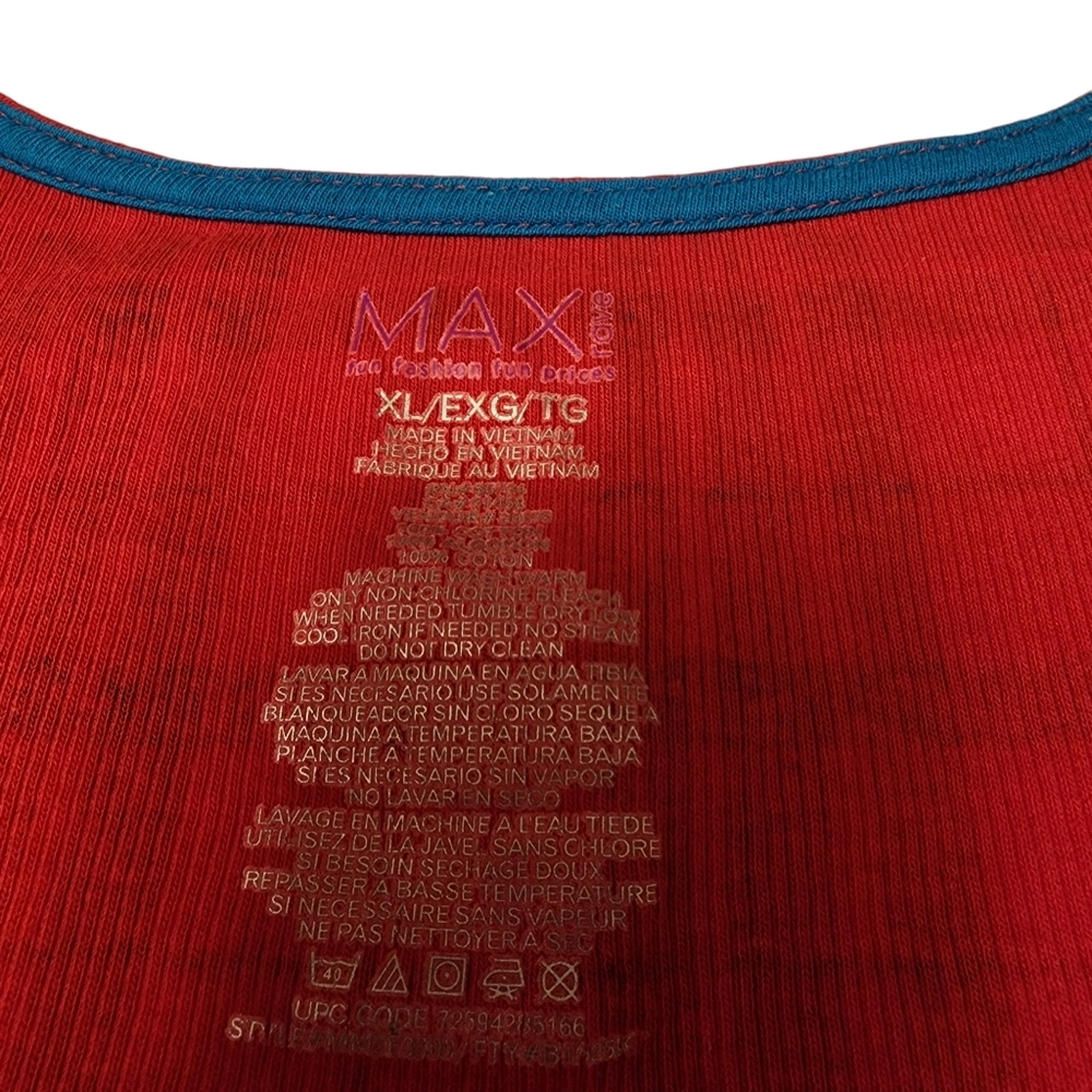 Max Rave Red Plaid Racerback Tank Top - Picture 8 of 8